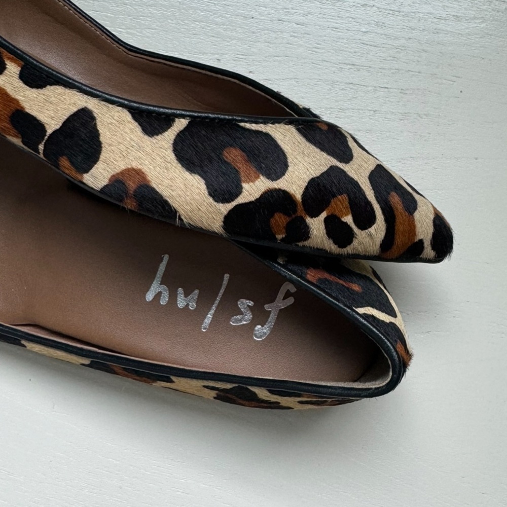 French Sole/NY Peppy Animal Print Calf Hair Flats - Picture 10 of 16